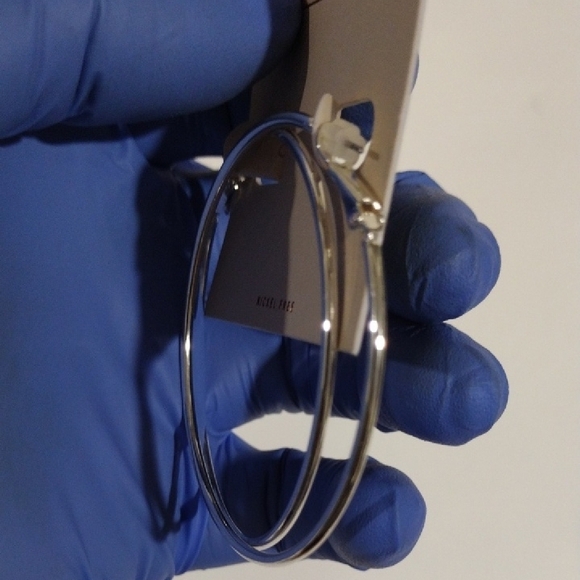 14th & Union Polished Silver tone 2-in Hoop Earrings - Women's Fashion Jewelry - Picture 7 of 9